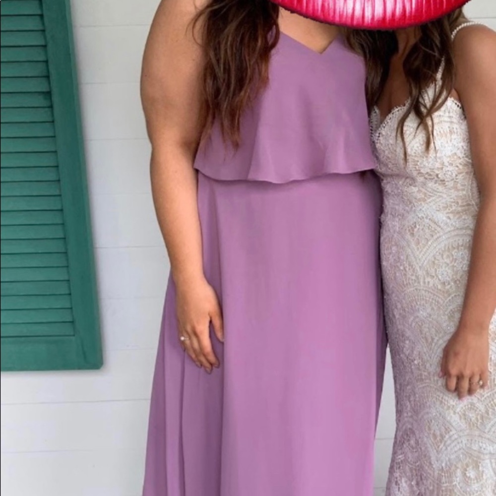 Lavender floor length gown
